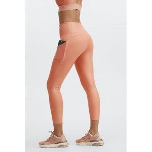 Fabletics Women's High-Waisted Pocket Iridescent Luxe 12/14 CL5 Copper XL NWT